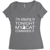 cat command Women's Triblend Scoop T-shirt