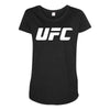 ufc white logo Maternity Scoop Neck T-shirt
