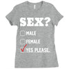 Sex Yes Please Ladies Fitted T-Shirt