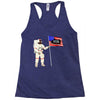 Astronaut Celebrating Independence  Day at 1776 Racerback Tank