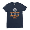 michigan girl Ladies Fitted T-Shirt