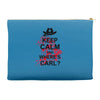 keep calm and where's carl tshirt the walking zombie tee apocalypes fu Accessory Pouches