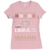 santa libra christmas ugly t shirts Ladies Fitted T-Shirt