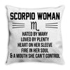 Scorpio Woman Throw Pillow