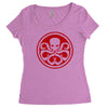 red skull logo avengers marvel comics gift Women's Triblend Scoop T-shirt