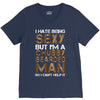 I Hate Being Sexy But I'm A Chubby Bearded Man So I Can't Help It V-Neck Tee