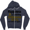 happiness is watching gilmore girls Zipper Hoodie