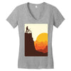 break on the mountain Women's V-Neck T-Shirt