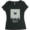 i want to believe 2 Women's Triblend Scoop T-shirt