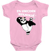 5 Percent Unicorn 95 Percent Ninja Baby Bodysuit