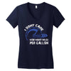 I Don't Care How Many Miles Per Gallon Women's V-Neck T-Shirt