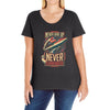 never surrender Ladies Curvy T-Shirt