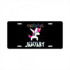 january  born unicorns License Plate