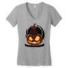 pumpkitten Women's V-Neck T-Shirt
