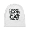 plans with my cats tonight Baby Beanies