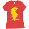 i'm happy Ladies Fitted T-Shirt