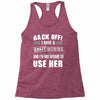 Back Off Crazy Momma Afraid To Use Her Racerback Tank