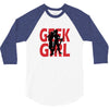 geek girl 3 4 sleeve baseball 3/4 Sleeve Shirt