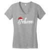 believe Women's V-Neck T-Shirt