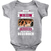 Never Underestimate A Man Who Watches Friends And Was Born in December Baby Bodysuit