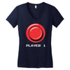 player 1 Women's V-Neck T-Shirt