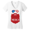 america 3 Women's V-Neck T-Shirt