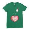 Mom and Baby are Connected to the Heart Ladies Fitted T-Shirt