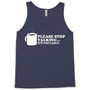 please stop talking it's too early coffee Tank Top