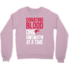 donating blood one mosquito funny Crewneck Sweatshirt