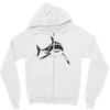 sharks with frickin laser beams t shirt soft funny austin powers tee d Zipper Hoodie