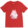 totoro with asian landscape V-Neck Tee