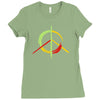 peace simbol Ladies Fitted T-Shirt