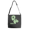 alien believe space sci fi ufo nerd Adjustable Strap Totes