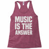 music is the answer Racerback Tank