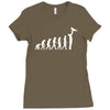 evolution  vater eltern papa kind baby child daddy dad parent Ladies Fitted T-Shirt
