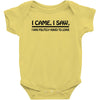 i came i saw i was politely asked to leave t shirt large funny sarcasm Baby Onesie