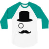 moustache gentleman 3/4 Sleeve Shirt
