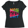 monday crossed out Women's Triblend Scoop T-shirt