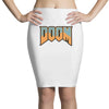 Wtf Doom Black Stroke Pencil Skirts