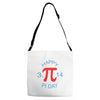 happy pi day Adjustable Strap Totes