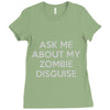 ask me about my zombie disguise Ladies Fitted T-Shirt