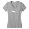 rope heart cat Women's V-Neck T-Shirt