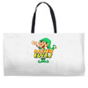 raised by elves elf christmas Weekender Totes