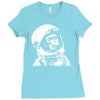 astronaut chimp Ladies Fitted T-Shirt