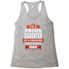 proud daughter dad Racerback Tank