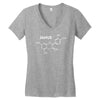janus molecule funny retro tv utopia fashion science series Women's V-Neck T-Shirt