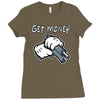 mickey mouse gangster get money Ladies Fitted T-Shirt