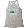 low battery introvert pun humor Racerback Tank