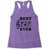 Best Dad Ever Funny Music Note Racerback Tank