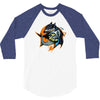 shark knight graphic 3/4 Sleeve Shirt
